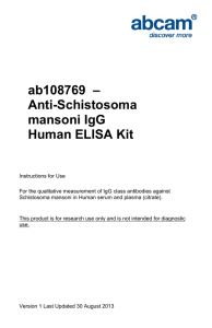 ab108769  – Anti-Schistosoma mansoni IgG Human ELISA Kit