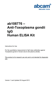 ab108776 – Anti-Toxoplasma gondii IgG Human ELISA Kit