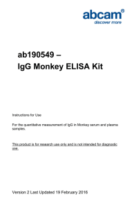 ab190549 – IgG Monkey ELISA Kit