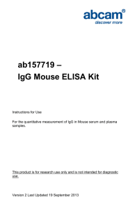 ab157719 – IgG Mouse ELISA Kit