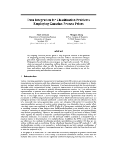 Data Integration for Classification Problems Employing Gaussian Process Priors