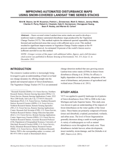 IMPROVING AUTOMATED DISTURBANCE MAPS USING SNOW-COVERED LANDSAT TIME SERIES STACKS