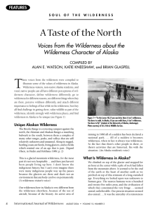 T A Taste of the North Voices from the Wilderness about the
