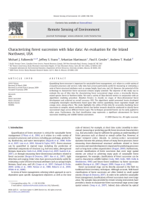 Characterizing forest succession with lidar data: An evaluation for the... Northwest, USA ⁎ Michael J. Falkowski