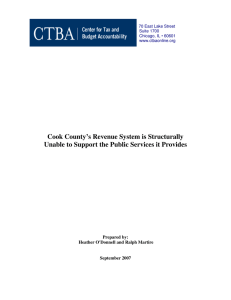 Cook County’s Revenue System is Structurally  Prepared by: