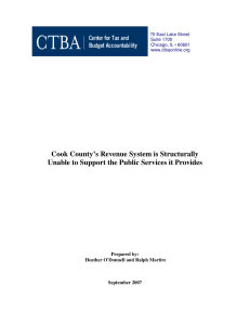 Cook County’s Revenue System is Structurally  Prepared by: