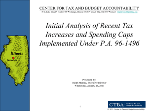 Initial Analysis of Recent Tax Increases and Spending Caps