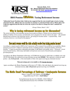 IRSI Pension : Taxing Retirement Income Bukola Bello, M.A.