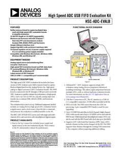 High Speed ADC USB FIFO Evaluation Kit HSC-ADC-EVALB  FEATURES