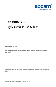 ab190517 – IgG Cow ELISA Kit