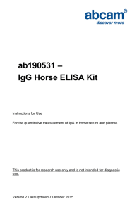 ab190531 – IgG Horse ELISA Kit