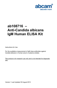 ab108716  – Anti-Candida albicans IgM Human ELISA Kit