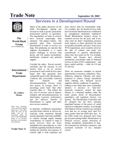 Trade Note Services in a Development Round September 10, 2003