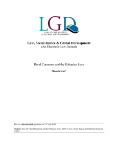 Law, Social Justice &amp; Global Development (An Electronic Law Journal)