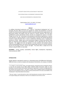 A POVERTY REDUCTION ACCOUNTABILITY INDICATOR FOR INTERNATIONAL GOVERNMENT ORGANIZATIONS AND NON-GOVERNMENTAL ORGANIZATIONS