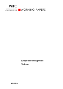 WORKING PAPERS European Banking Union