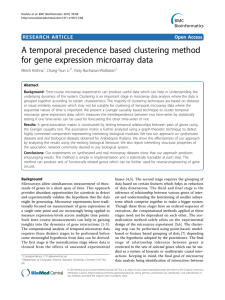 A temporal precedence based clustering method for gene expression microarray data