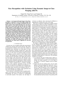 Face Recognition with Occlusion Using Dynamic Image-to-Class Warping (DICW)