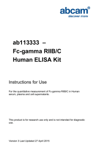 ab113333  – Fc-gamma RIIB/C Human ELISA Kit Instructions for Use