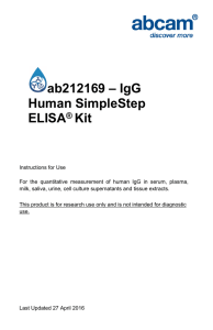 ab212169 – IgG Human SimpleStep ELISA Kit