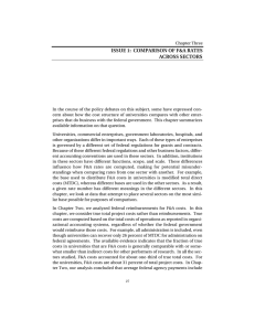 ISSUE 1:  COMPARISON OF F&amp;A RATES ACROSS SECTORS