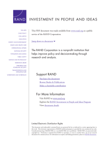 INVESTMENT IN PEOPLE AND IDEAS 6