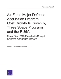 Air Force Major Defense Acquisition Program Cost Growth Is Driven by