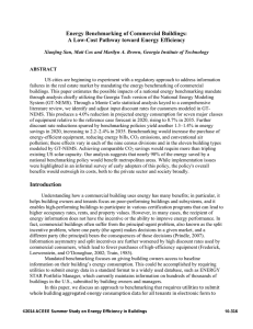 Energy Benchmarking of Commercial Buildings: A Low-Cost Pathway toward Energy Efficiency