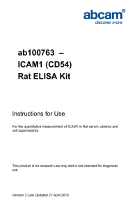 ab100763  – ICAM1 (CD54) Rat ELISA Kit Instructions for Use