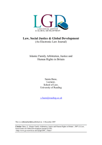 Law, Social Justice &amp; Global Development  (An Electronic Law Journal)