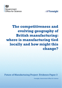 The competitiveness and evolving geography of British manufacturing: where is manufacturing tied