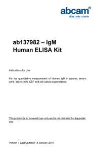 ab137982 – IgM Human ELISA Kit