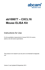 ab100677 – CXCL16 Mouse ELISA Kit Instructions for Use