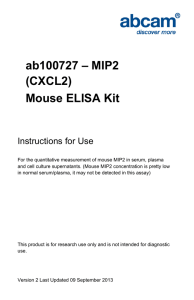 ab100727 – MIP2 (CXCL2) Mouse ELISA Kit Instructions for Use