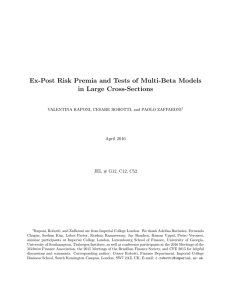 Ex-Post Risk Premia and Tests of Multi-Beta Models in Large Cross-Sections