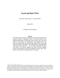 Good and Bad CEOs