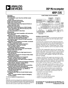 a DSP Microcomputer ADSP-2181