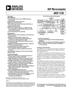 a DSP Microcomputer ADSP-2184