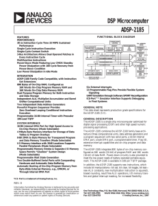 a DSP Microcomputer ADSP-2185