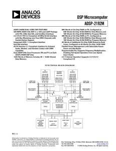 a DSP Microcomputer ADSP-2192M