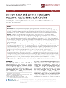 Mercury in fish and adverse reproductive outcomes: results from South Carolina
