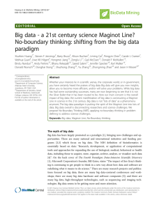 Big data - a 21st century science Maginot Line? paradigm