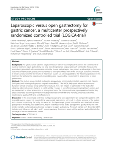 Laparoscopic versus open gastrectomy for gastric cancer, a multicenter prospectively