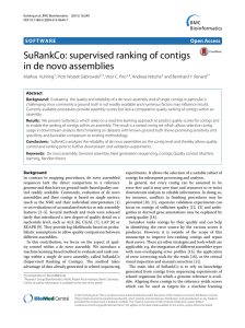 SuRankCo: supervised ranking of contigs in de novo assemblies Open Access