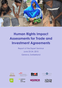 Human Rights Impact Assessments for Trade and Investment Agreements