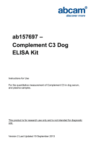 ab157697 – Complement C3 Dog ELISA Kit