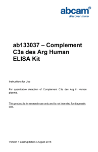 ab133037 – Complement C3a des Arg Human ELISA Kit