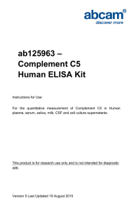 ab125963 – Complement C5 Human ELISA Kit