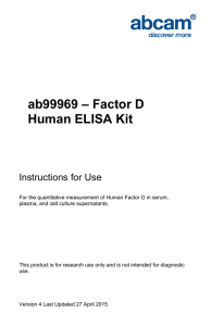 ab99969 – Factor D Human ELISA Kit Instructions for Use