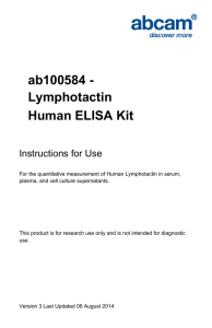 ab100584 - Lymphotactin Human ELISA Kit Instructions for Use